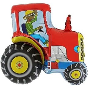 Toyland® 78 سم (31 ") بالون على شكل جرار أحمر - زينة حفلات الأطفال