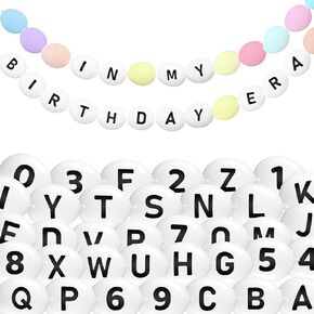 107 PCS PRESISTION BRACELET BALOON GARLAND KIT 10 بوصة رقم رسالة أبيض رابط رابط البالونات لمشجعي الموسيقى عيد ميلاد مشهور المغني صورة خلفية جولة DIY ديكور