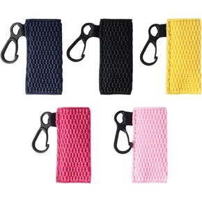 يمكن تثبيت حامل Chapstick keychain ، 5 أجهزة كمبيوتر مصنوعة من شارة بكرة الشارة ، لمرضات الشفاه المختلفة الحجم على حقائب الظهر للمفاتيح (Cyan ، أصفر ، وردة حمراء ، وردي ، أسود)