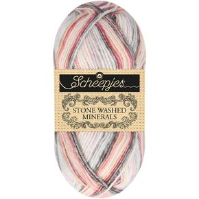 Scheepjes Stone Washed Minerals Yarn - 50g in 909 Topaz Twilight – Luxurious, Eco-Friendly Crafting Material for Knitting and Crochet