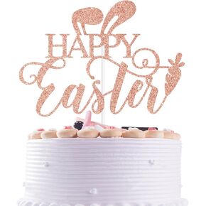 روز الذهب اللامع ، كعكة عيد الفصح السعيدة ، وهو يرتفع/لا أرنب يحبك مثل يسوع ، لوازم زخارف يوم عيد الفصح المضحكة