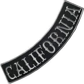 Vegasbee® California Patch Patch Assored-On-On Patch Biker Rider Rider Rider Rocker 12 "USA Original (Black-White)