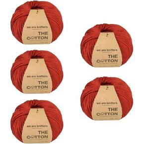 We are Knitters - 5 Pack of Pima Cotton Yarn Balls 100% Natural Peruvian Cotton, Soft and Durable, Ideal for Summer Knitting, Crochet Projects, Amigurumis, Baby Clothes, Shawls (Salmon Pink) in Kuwait