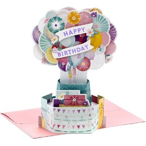 Hallmark Paper Wonder Pop Up Birthday Card for Women (Flower Balloons)