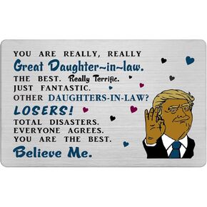 Daughter-in-Law Mother's Day Card, Great Daughter-in-Law Card Gift, Funny Mothers Day Cards Gifts for Daughters in Law, Daughters in Law Birthday Cards