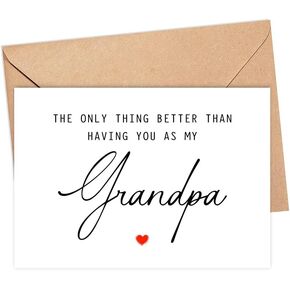 The Only Thing Better Than Having You As My Grandpa ...Is Our Baby Having You For A Great Grandpa - Pregnancy Announcement Greeting Card - Grandpa Card - We're Pregnant Card - Father's Day Gift