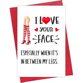 PETCEE Funny Valentines Day Card - 4"x6" Valentines Day Card for Him Her Naughty Valentines Day Gifts Cards with Envelop for Boyfriend Girlfriend Husband Wife Men Women Anniversary Birthday