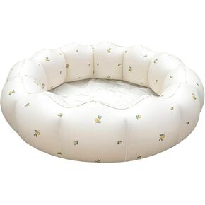 Inflatable Swimming Pool Children, 90 cm Paddling Pool, Small Foldable Round Bath Shower, Swimming for Balcony