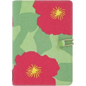Filofax Cover Story Organizer, Personal Size, Primrose - Twill Canvas, Six Rings, Week-to-View Calendar Diary, Multilingual, 2025 (C022539-25)