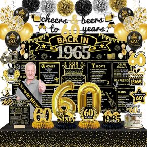 زينة عيد ميلاد الخمسين للرجال نساء ، 40 جهاز كمبيوتر في عام 1975 تشمل الهتافات إلى 50 لافتة المائدة لافتة خلفية بطاقة التربية دوامات الورق pompaper poms (50)