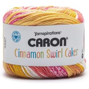 Caron Cinnamon Swirl Cakes Yarn - Tangerine Twist, Yellows