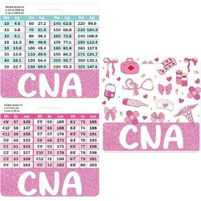 2 PCS CNA Budge Buddy ، Pink Bow Badge Card Fenizontal and Adganting Padge Budde W/ALDE