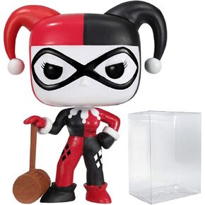 POP Harley Quinn with Mallet #45 Funko Vinyl Figure (Bundled with Compatible Box Protector Case), Multicolored, 3.75 inches