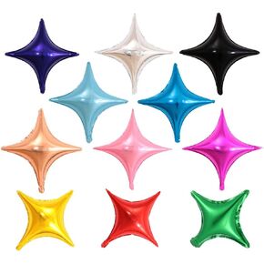 50pcs بالونات رقائق نجم ملونة ، 10 بوصات نجم مختلط البالونات مايلر للاستحمام الطفل زخرفة حفلة عيد ميلاد الزفاف
