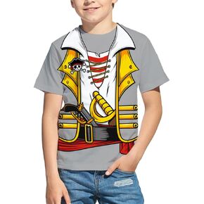 Kid's Print 3D Pirate Costume Halloween T Shirts Funny Cruise Pirates T-Shirt in Saudi Arabia