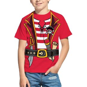 Kid's Print 3D Pirate Costume Halloween T Shirts Funny Cruise Pirates T-Shirt in Kuwait