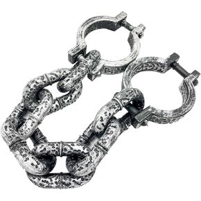 1Pcs Plastic Wrist Shackles Halloween Prison Handcuffs Costume Accessories for Halloween Haunted Decoration Cosplay Costume Party Trick Props Party Decoration