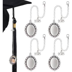 4pcs سحر الصورة التذكارية التذكارية ، 2025 Cap Cap Tassel Charm ، Memorial Pendant for Terguation Cap