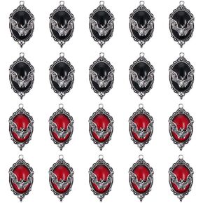 20Pcs Alloy Bat Charms Alloy Gothic Bat Pendants Vintage Flying Bat Charms for Jewelry Making