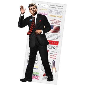JFK JOHN F KENNEDY قابل للاقتباس - بطاقة تحية وورقة الملصقات - مغلف متضمن