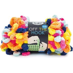 (1 Skein) Lion Brand Yarn Off The Hook Bulky No Needle, Tie Dye