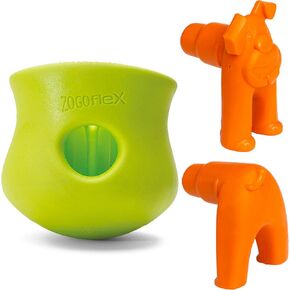West Paw Zogoflex Holiday Toppl علاج ألغاز لعبة الكلاب - لعبة الكلب للمضغات المعتدلة ، الجلب ، الصيد - يمسك ، يعامل ، صغير ، جدة سميث ، سدادة سدادة سداول 2 حزمة