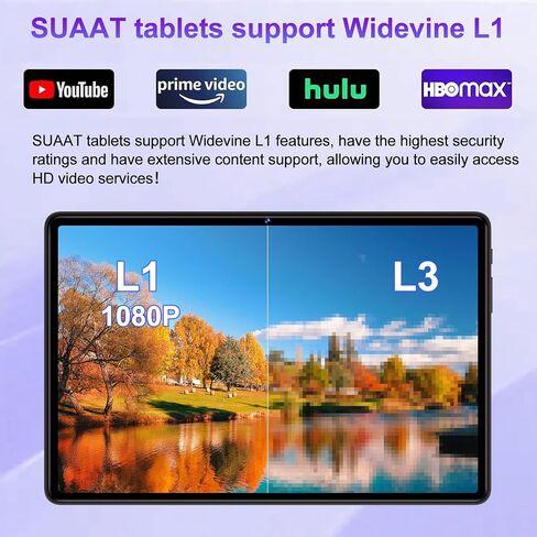 تابلت 11 بوصة أندرويد 14، 24 جيجابايت رام 256 جيجابايت روم 1 تيرابايت توسيع، ثماني النواة 8000 مللي أمبير بطارية كمبيوتر لوحي مع كاميرا 13 ميجابكسل، شاشة لمس IPS HD، 5G WiFi، Widevine L1، بلوتوث 5.0، GPS - ذهبي وردي in Kuwait