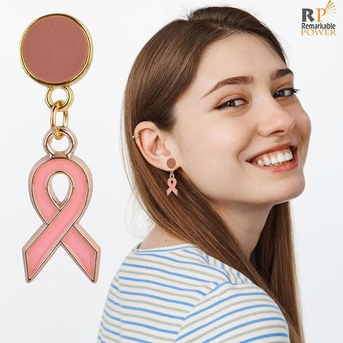 RP Remarkable Power, 160 Pack Breast Cancer Awareness Charms Ribbon Pendants Hope Charm for Jewelry Making in Saudi Arabia