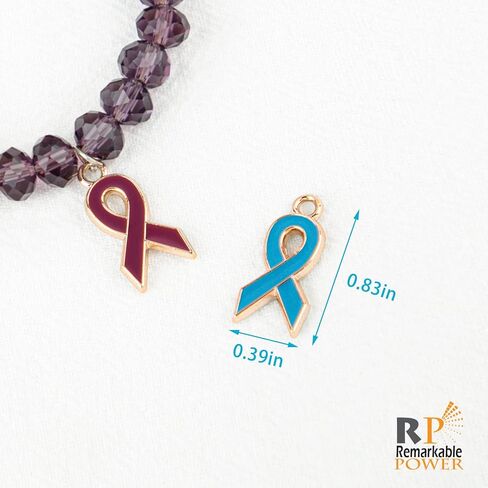 RP Remarkable Power, 160 Pack Breast Cancer Awareness Charms Ribbon Pendants Hope Charm for Jewelry Making in Saudi Arabia