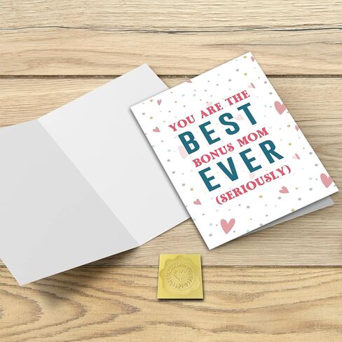GYYsweetus Funny Step Mom Mothers Day Card, Best Bonus Mom Ever Mother’s Day Card in Saudi Arabia