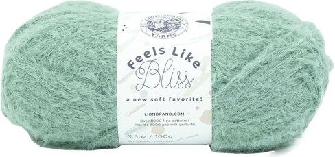 Lion Brand Feels Like Bliss Sage 153-173 (3-Skeins - Same Dye Lot) Chunky Bulky #5 Nylon Yarn for Crocheting and Knitting with Project Bag in Saudi Arabia