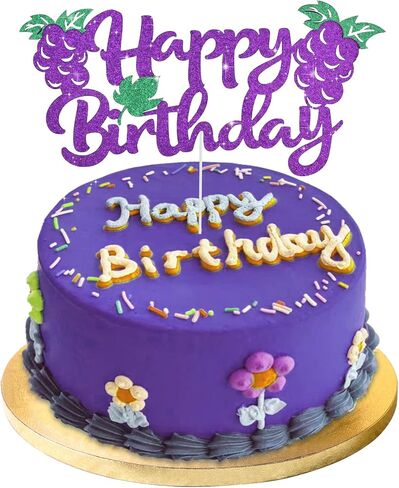 BEISHIDA Happy Birthday Cake Topper Strawberry Cake Topper Birthday Cake Decoration Red Glitter Happy 1st 2nd 3rd Fruit Themed Decoration For Girls Party Supplies in Saudi Arabia