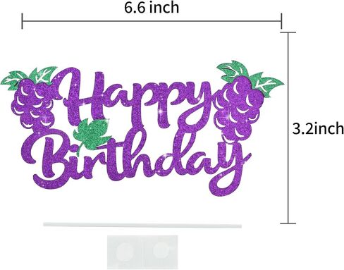 BEISHIDA Happy Birthday Cake Topper Strawberry Cake Topper Birthday Cake Decoration Red Glitter Happy 1st 2nd 3rd Fruit Themed Decoration For Girls Party Supplies in Saudi Arabia