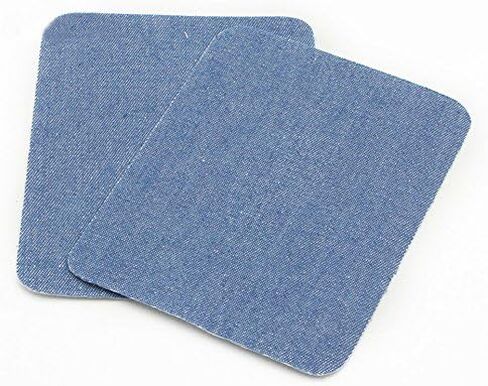 AKOAK 6 Pieces 4.9-inch-by-3.8-inch Iron-On Patches,Iron On Denim Patches Repair Kit for Clothing Jeans (Light Blue) in Saudi Arabia