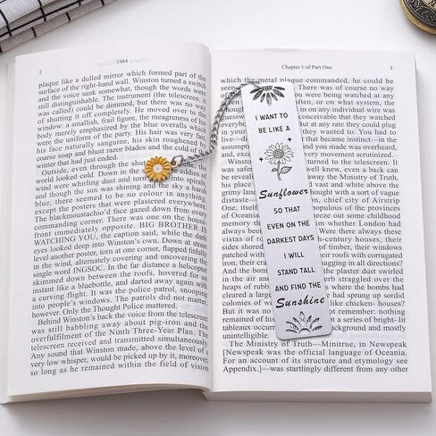Sunflower Gift, Inspirational Sun Flower Bookmark with Sunflower Charm for Reading Book Lovers, Self Uplifting, Positive Affirmation Sunshine Gifts for Women - Be Like a Sunflower, Gold in Saudi Arabia