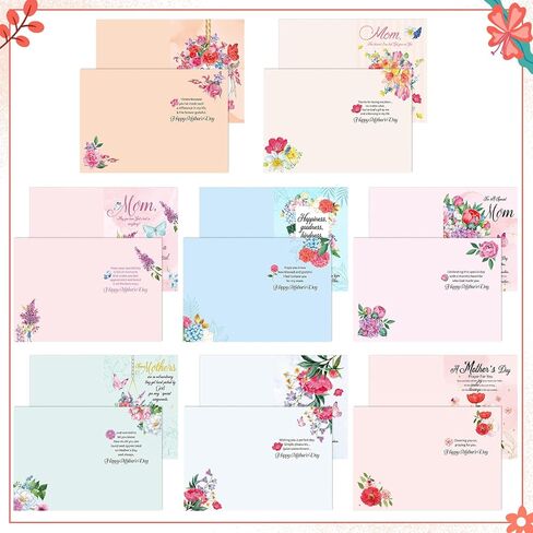24 Pack Christian Mothers Day Religious Cards with Envelopes for Mom Floral Mothers Day Christian Greeting Cards for Prayer Gifts (Classic Style) in Saudi Arabia