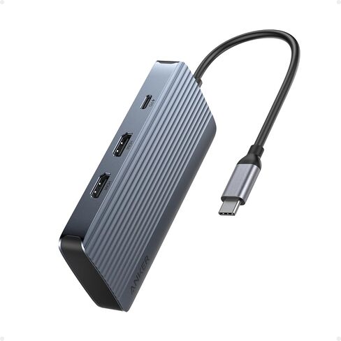 Anker 8-in-1 USB-C Hub, USB C Docking Station Triple Display Multi-Port Dongle with 2 HDMI and VGA, 5Gbps Data Transfers, USB Ports for MacBook Air/Pro, Dell XPS, iPad Pro, and More in Saudi Arabia