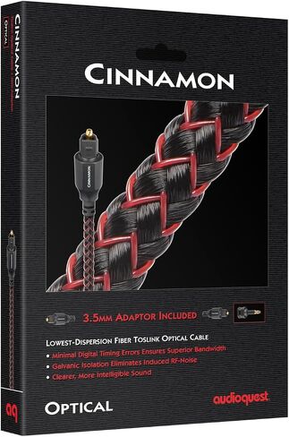 AudioQuest Cinnamon Optilink 3m Audio Cable TOSLINK Black – Audio Cables (TOSLINK, TOSLINK, 3 m, Black) in Kuwait