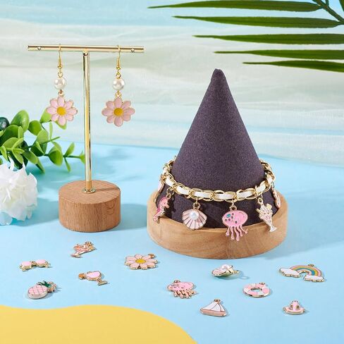 Craftdady Enamel Charms for Jewelry Making Alloy Dangle Pendants Cute Summer Charms for Spring Women DIY Necklace Earring Making in Saudi Arabia