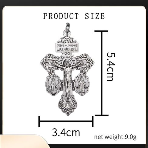 10pcs/20pcs سبيكة التبتية كروز ديل بيردون كاتوليكا كروس سحر العفو الصلب مع سانت بنديكت وميدالية ميلغروسا لصنع المجوهرات DIY in Kuwait
