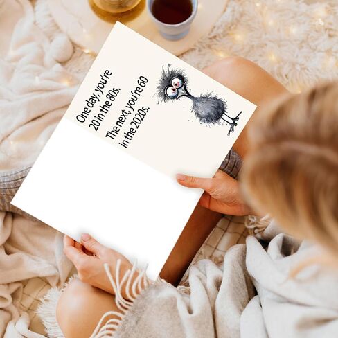 Funny 60th Birthday Card for Women Men, Unique 60th Birthday Gift for Mom, Dad, Friends – Hilarious 60th Birthday Decorations for Him or Her, Cool Card Gift for 60 Year Old Woman or Man in Saudi Arabia