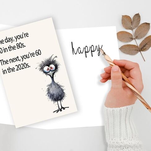 Funny 60th Birthday Card for Women Men, Unique 60th Birthday Gift for Mom, Dad, Friends – Hilarious 60th Birthday Decorations for Him or Her, Cool Card Gift for 60 Year Old Woman or Man in Saudi Arabia