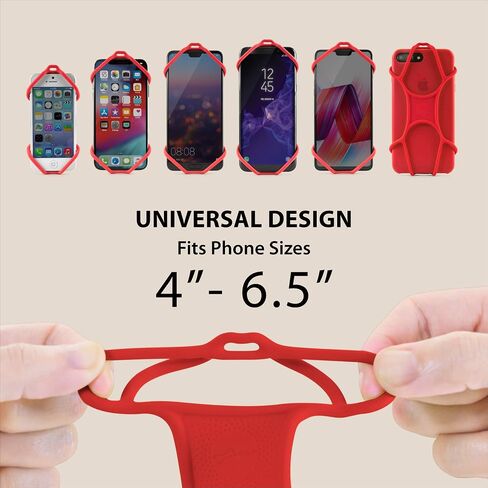 BONE Lanyard Phone Tie 2, Cell Phone Strap, Adjustable Silicone Lanyard, Universal Neck Phone Holder Compatible with Most Smartphones (Red) in Kuwait