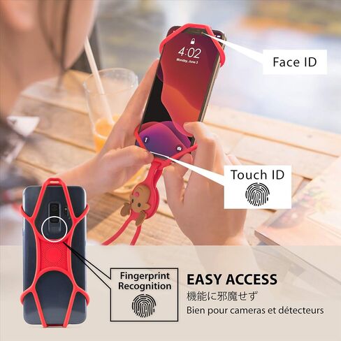 BONE Lanyard Phone Tie 2, Cell Phone Strap, Adjustable Silicone Lanyard, Universal Neck Phone Holder Compatible with Most Smartphones (Red) in Kuwait
