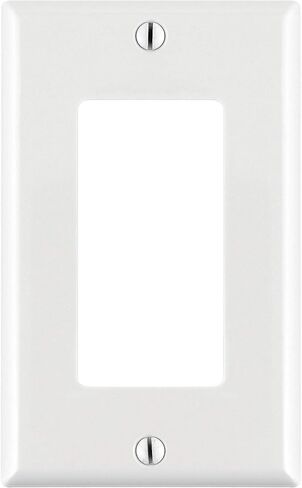 Cmple - 10 Pack 4 Port Decorator Wall Plate Insert, 1-Gang Keystone Wall Plate, Standard Keystone Jack Single Gang Wall Plate - White in Kuwait