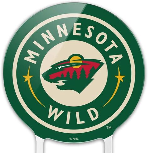 أكريليك NHL Minnesota Wild Logo Cake Topper Party Decoration for Wedding Anniversary Drightuation in Saudi Arabia