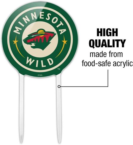 أكريليك NHL Minnesota Wild Logo Cake Topper Party Decoration for Wedding Anniversary Drightuation in Saudi Arabia