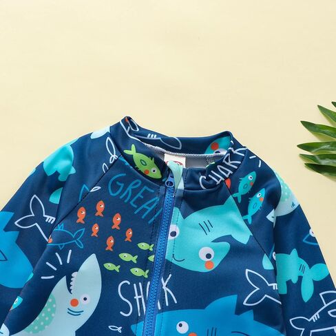 Baby Boy Swimming Costume Infant Zipper One Piece Rash Guard Swimwear Toddler Sun Protection Beach Bathing Suit in Saudi Arabia