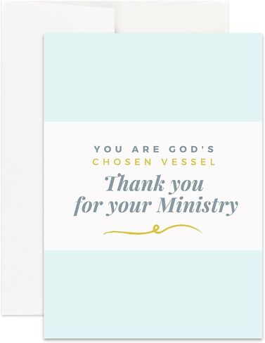 Simply Uncaged Christian Gifts Ministry Appreciation Card 5x7Inch for Pastor, Minister, Church Staff, Volunteers, Ministry Appreciation Gift Card for Ministers (Single Card) in Saudi Arabia