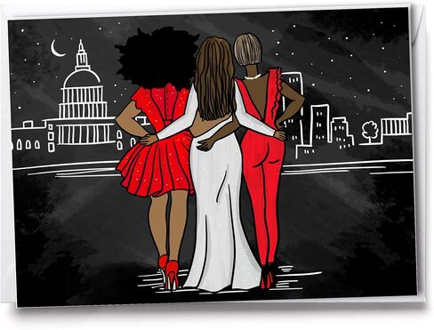 Red and White notecards |Women Empowerment | Sorority Inspired in Kuwait